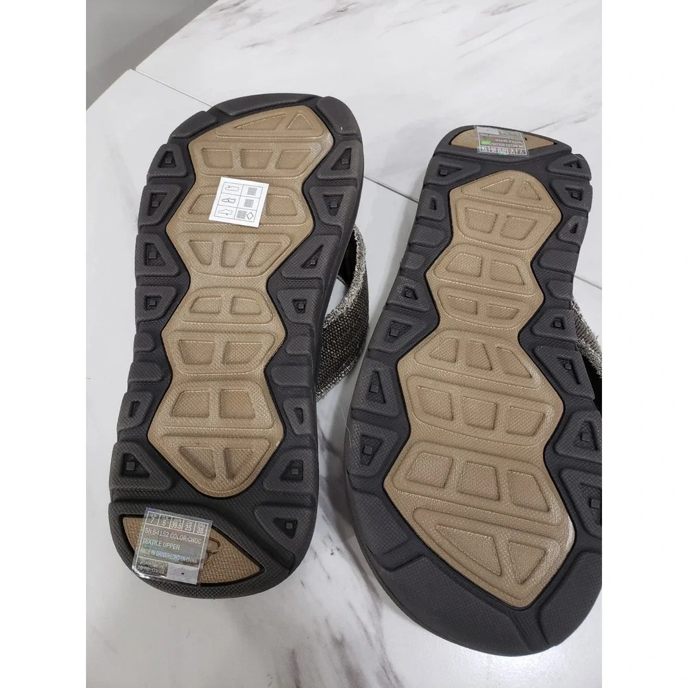 NEW NO BOX - SIZE 7  Men Skechers Relaxed Fit Supreme Bosnia Sandals 64152 Brown